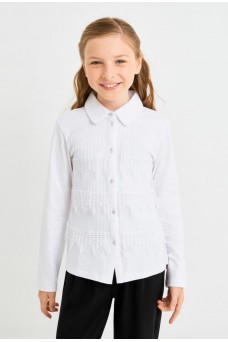 Блузка детская для девочек Navarro белый