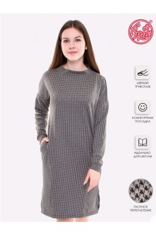 Платье 1ДПД2328172; гусиная лапка черный+темно-серый