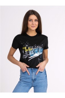 Футболка 1ЖДФК2657001; черный / Невозможное возможно