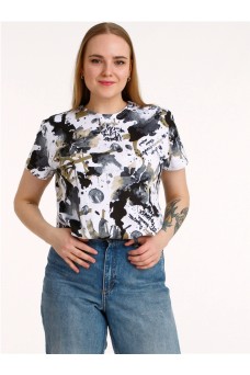 Футболка 1ЖДФК3305001н; абстракция на белом