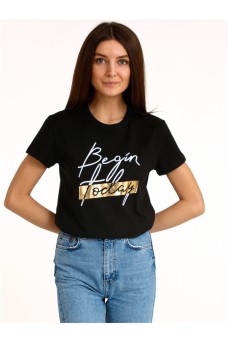 Футболка 1ЖДФК4111001; черный / Вперед
