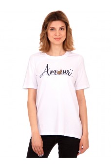 Футболка ЖДФК263804; белый / Amour