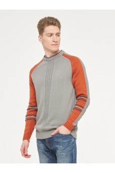 Джемпер мужской BY222-15007; 17-4014/096/26/10 титаниум/кленовый сироп/графит