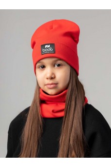 Комплект (шапка, снуд) 13-161U; красный