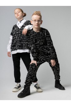 Костюм 46-40U; черный (белый)