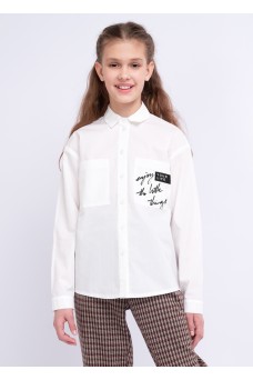 CLE Блузка дев. 722774/42пп_п, молочный