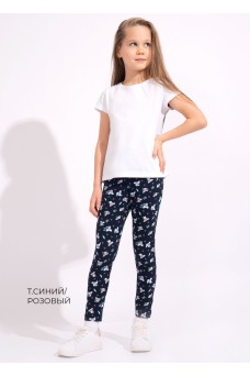 CLE Брюки дев.903633гн, т.синий/розовый