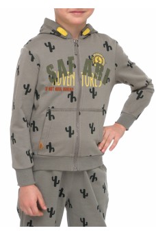 CLE Куртка мал.872756/75анп, серый/т.коричневый
