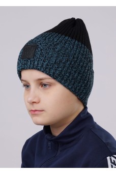 CLE Шапка дет. 523499ха, чёрный/бирюзовый