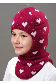 CLE Шапка дет.792501ак, красный/св.розовый