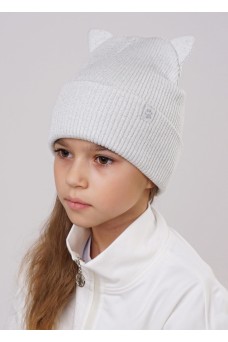 CLE Шапка дет. 903075ха, молочный/люрекс серебро