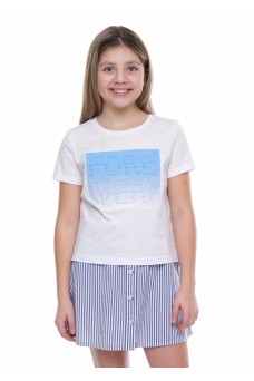 CLE юбка дев.892206/40ппн, джинсовый/белый