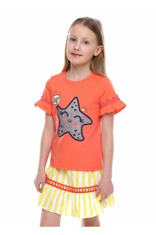 CLE Юбка дев.894132/40кдн, жёлтый/белый