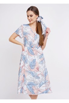 CLE LDR21-898/1 Платье жен. Flower, св.голубой/розовый