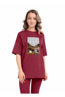 CLE LF12-100/4у Джемпер жен. (Active), бордовый