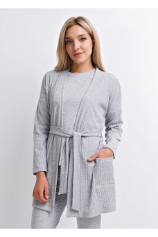 CLE LJ19-732 Жакет жен.(Марсала basic), меланж серый