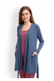 CLE LJ19-732 Жакет жен.(Марсала basic), меланж синий