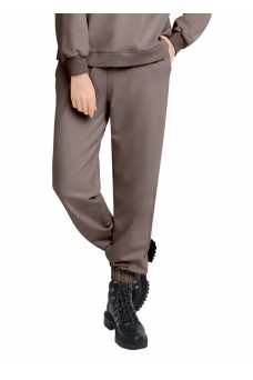 CLE LTR12-008у Брюки жен. (Цветной футер), кофейный