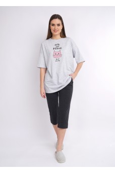 CLE LTR22-968 Брюки жен. Home line ВЛ22, меланж т.серый