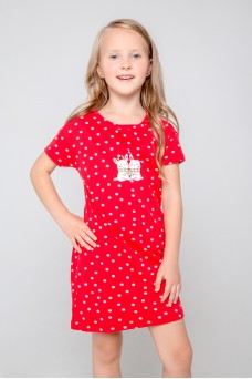 К 1139/зимний снег на насыщенно-красном сорочка