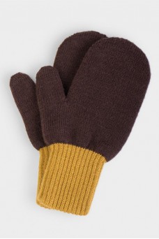 К 116/22ш/коричневый,горчица варежки