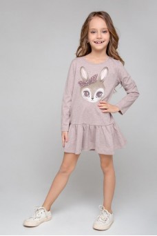 КР 5781/кофейный меланж к359 платье