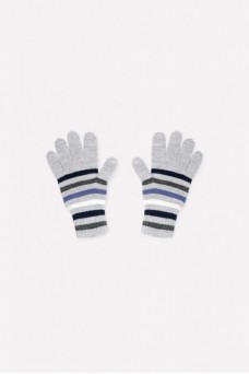 КВ 10000/22ш/св.серый меланж,темно-синий перчатки