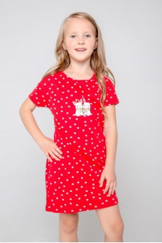 К 1139/зимний снег на насыщенно-красном сорочка