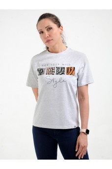Футболка женская light grey melange