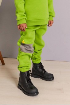 Брюки colour block 2C lime