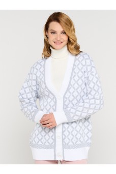 Кардиган женский 9232-91004; 501/40 белый/ледяной