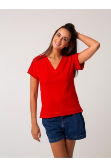 034RED Футболка трикотажная Красный