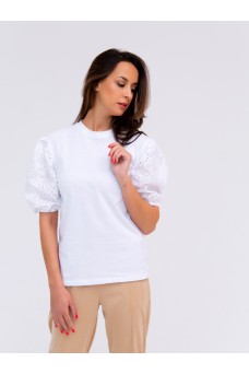 303WHT-1 Футболка женская трикотажная Белый