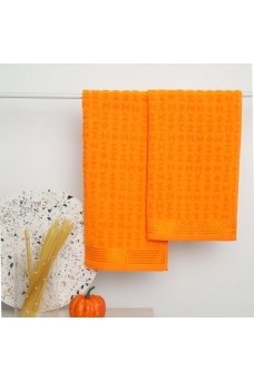 Комплект из 2-х махровых полотенец Fine Line Звезды оранжевый на хангере