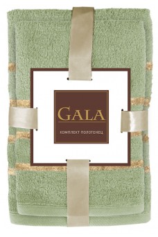 Комплект из 2-х махровых полотенец Gala Goldy фисташка