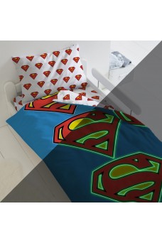 КПБ поплин Супермен Neon рис.16440-1/16337-1 Лого Супермен