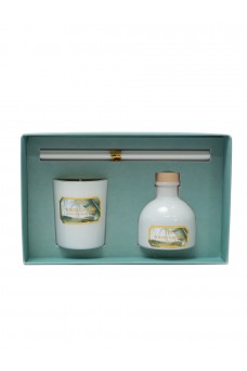 Набор ароматический аромадиффузор и  ароматическая свеча Floox White orchid