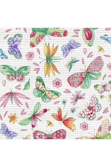 Полотно вафельное наб 50 см рис.62005-1 Butterfly