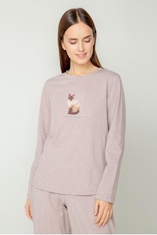 Е 20057/кофейный меланж пижама