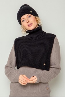 ЕВ 28001/22ш/черный шарф-манишка