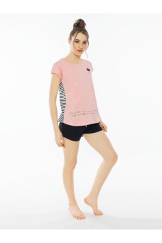012014 1006 Комплект с шортами короткий рукав PINK розовый